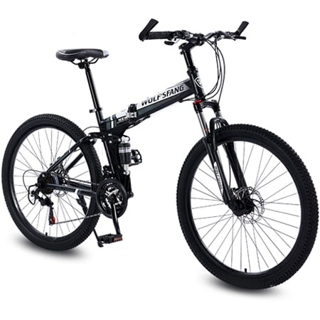 Wolf's fang Bicycle Folding Mountain bike 26 inch New 21 speed Road bikes Fat Snow