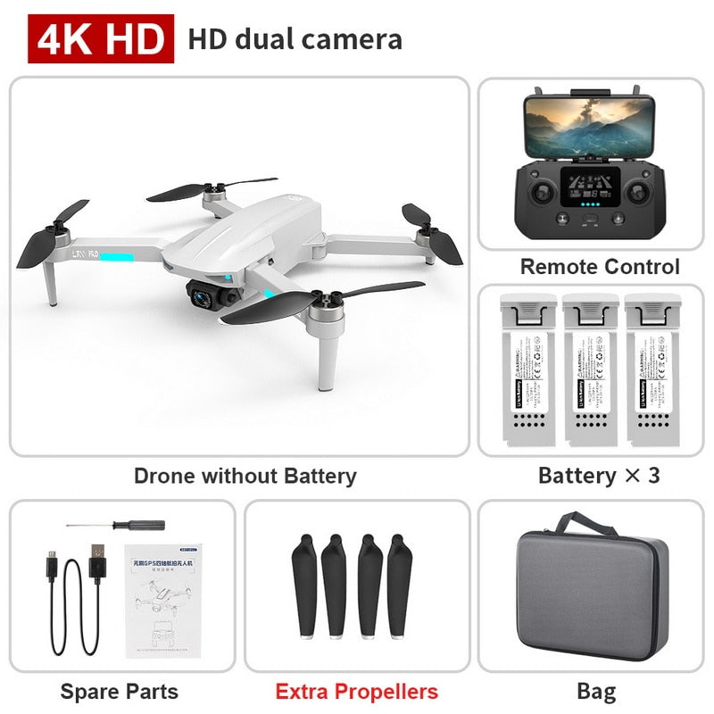 NEW L700 PRO GPS FPV 1.2Km Drone 4K Professional Dual HD Camera Aerial Photography Brushless