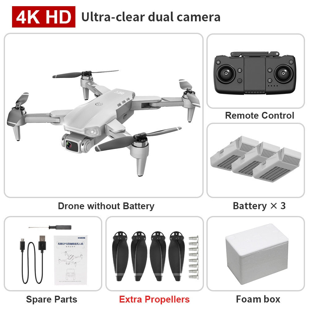 GPS Drone 4K Dual HD Camera Professional Aerial Photography Brushless Motor