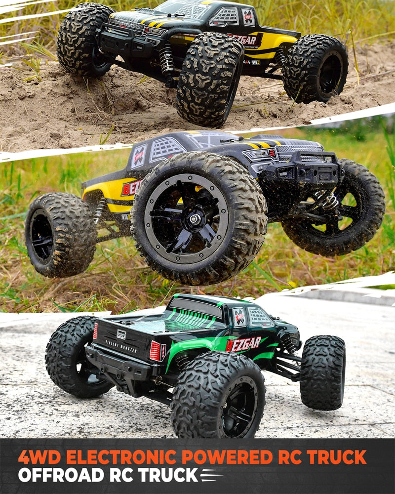 BEZGAR HM101 Hobby RC Car 1:10 All-Terrain 50Km/h Off-Road 4WD Remote Control Monster Truck Crawler 4x4