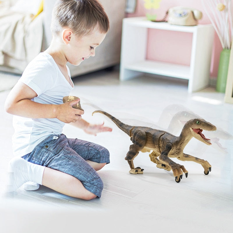 Kid RC Dinosaur Toys For Boys Intelligent Raptor Remote Control Jurassic Dinosaur