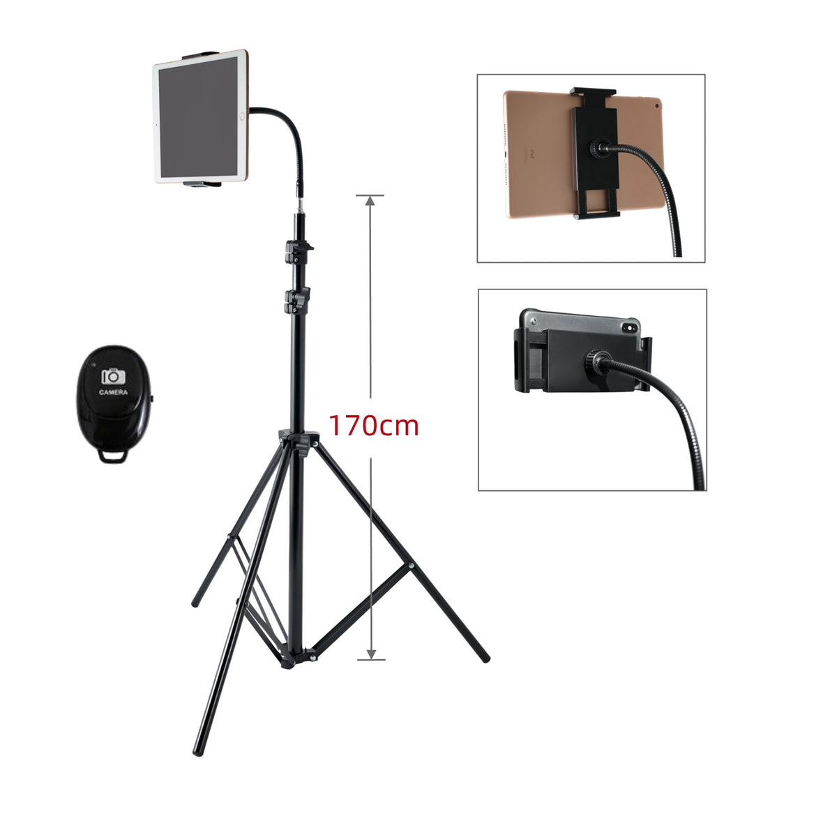 Portable 160cm 200cm Selfie Strong Photo Tripod Stand For Mobile Phone Digital Camera