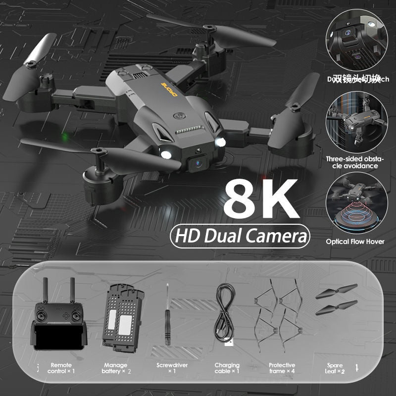 Drone 8K Profesional Drones With Camera Hd 4K Mini 6K Dron Quadcopt Obstacle