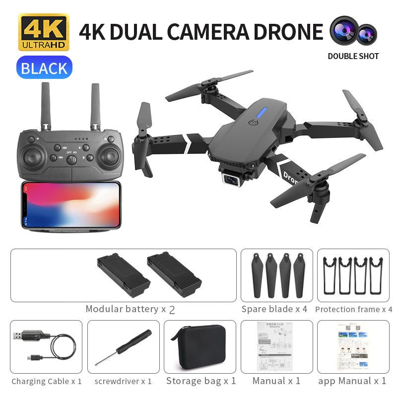 NEW Drone 4k profession HD Wide Angle Camera 1080P WiFi fpv Dual Camera Height Keep Drones Camera