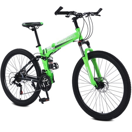 Wolf's fang Bicycle Folding Mountain bike 26 inch New 21 speed Road bikes Fat Snow