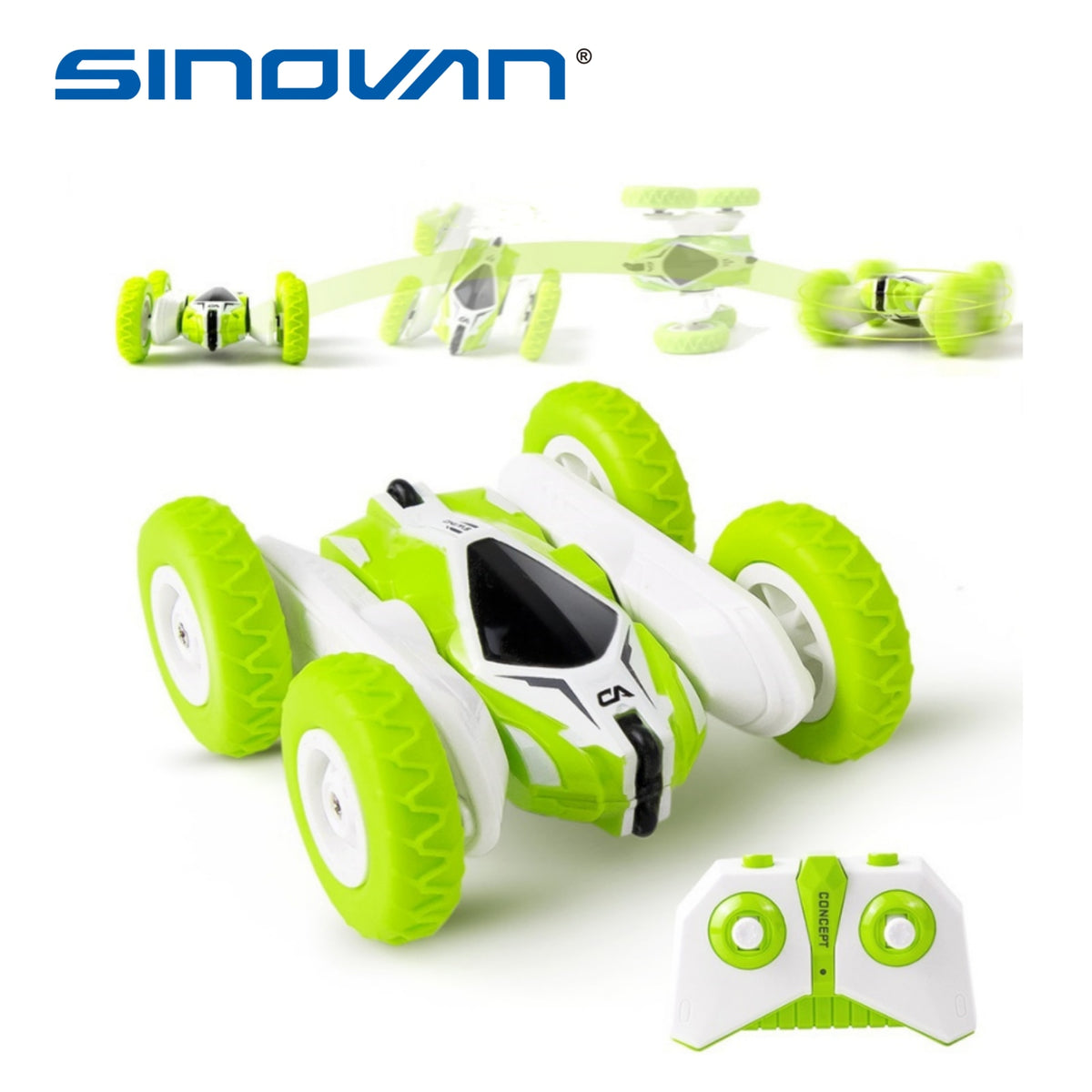 Sinovan Mini Car 4CH Stunt Drift Deformation Buggy Remote Control Roll  360° Flip Stunt Toys for Kids