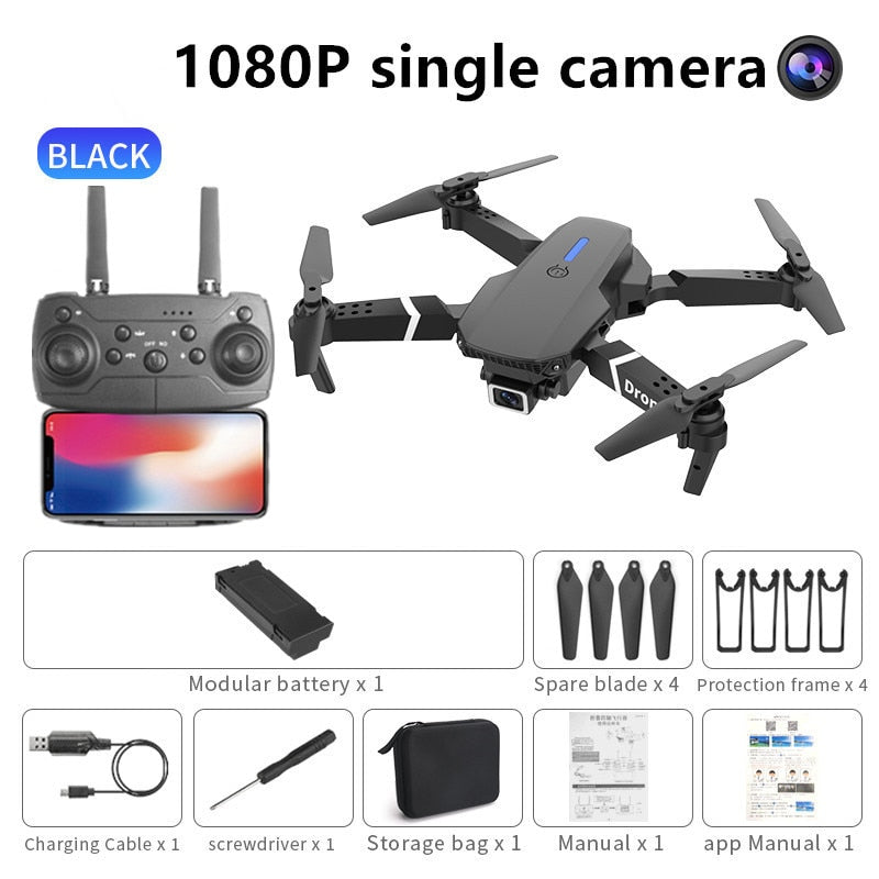 NEW Drone 4k profession HD Wide Angle Camera 1080P WiFi fpv Dual Camera Height Keep Drones Camera