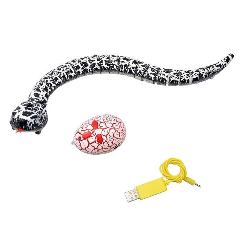 RC Animal Infrared Remote Control Snake with Egg Rattlesnake Kids Electric Toy Trick