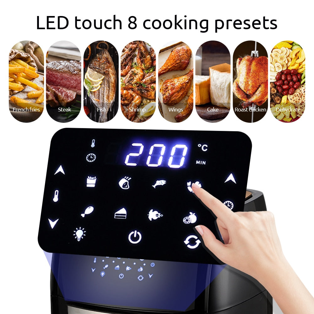 MIUI 10L/12.7QT Electric Air Fryer Oven MI-CYCLONE Rotisserie Dehydrator LED