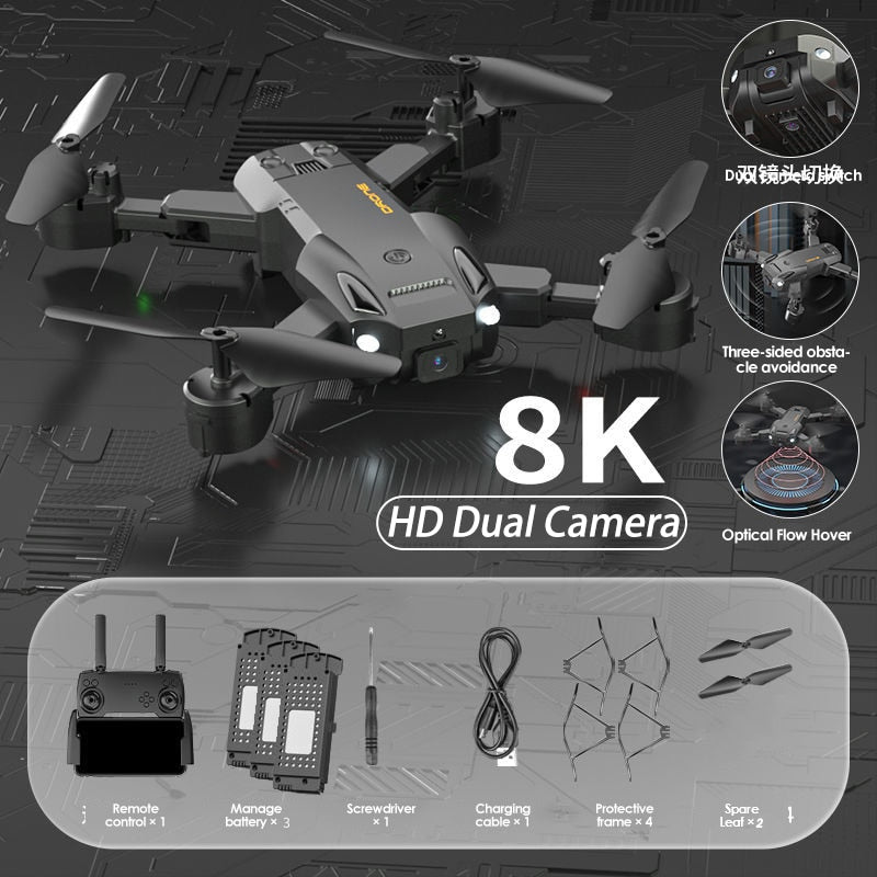 Drone 8K Profesional Drones With Camera Hd 4K Mini 6K Dron Quadcopt Obstacle