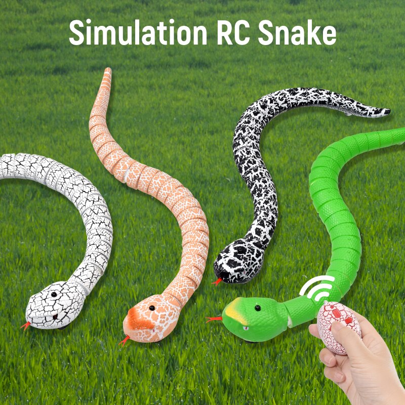 RC Animal Infrared Remote Control Snake with Egg Rattlesnake Kids Electric Toy Trick