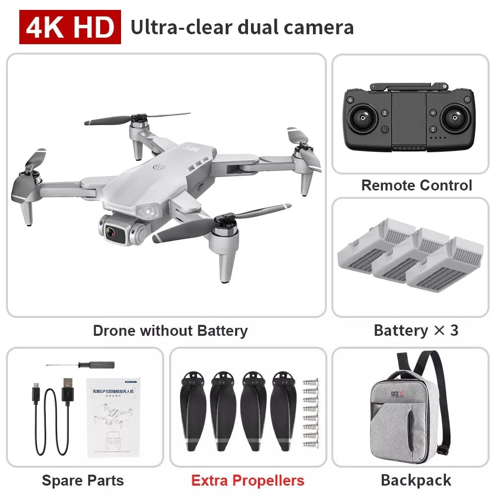 2022 New L900 Pro Drone 4K Professional HD Camera  Brushless Foldable Quadcopter RC Distance 1.2KM