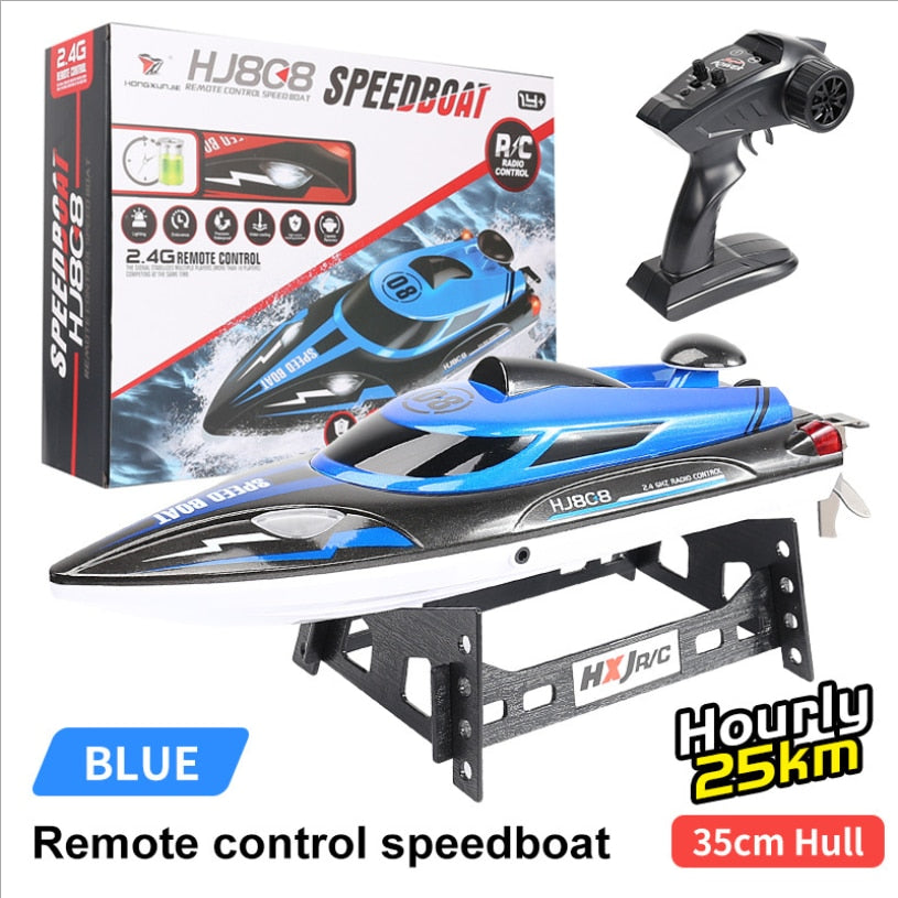 HJ808 RC Boat 2.4Ghz 25km/h High-Speed Remote Control Racing Ship Water Speed