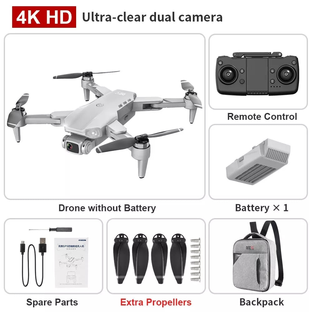 2022 New L900 Pro Drone 4K Professional HD Camera  Brushless Foldable Quadcopter RC Distance 1.2KM