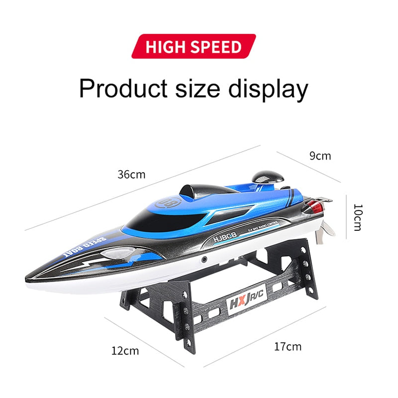 HJ808 RC Boat 2.4Ghz 25km/h High-Speed Remote Control Racing Ship Water Speed