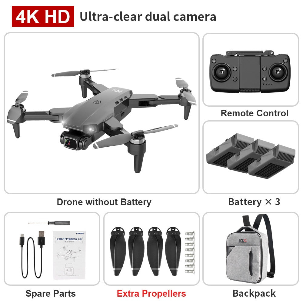 GPS Drone 4K Dual HD Camera Professional Aerial Photography Brushless Motor