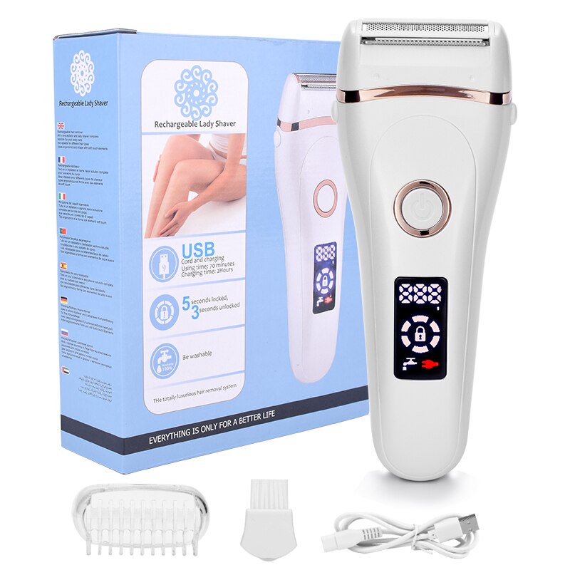 USB Rechargeable Lady Shaver Hair Removal Clipper Device Women Epilator Electric