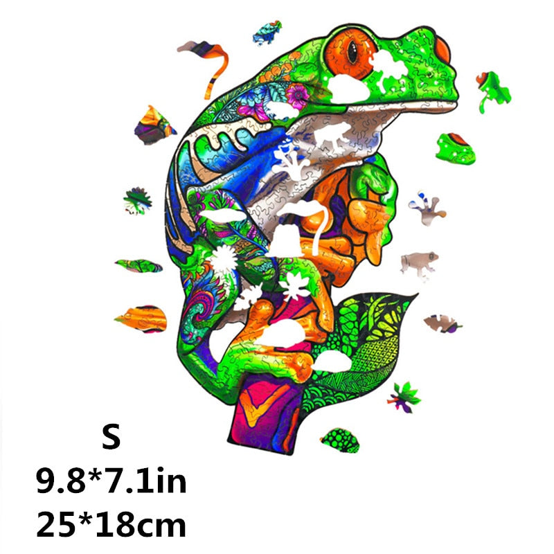 Animal Wooden Puzzle For Adults Kids Turtle Wooden Jigsaw Puzzle Board Set 3D Puzzle Toys