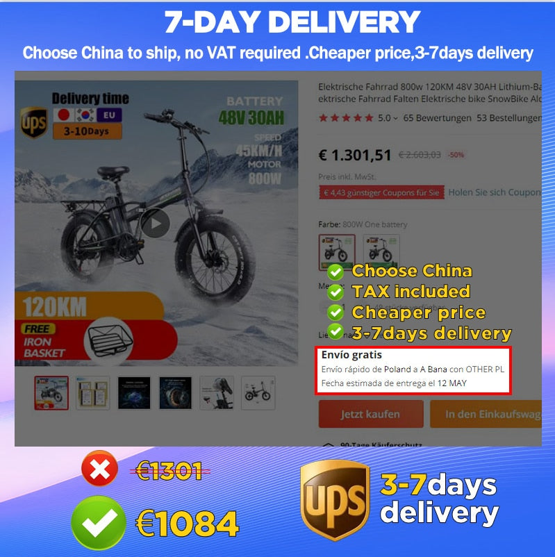 JINGHMA R8 Electric Bike Motor 800W 48V30AH Lithium Battery 2022 New Snow Bike